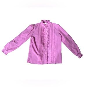 Ruffled Vintage 70s Blouse